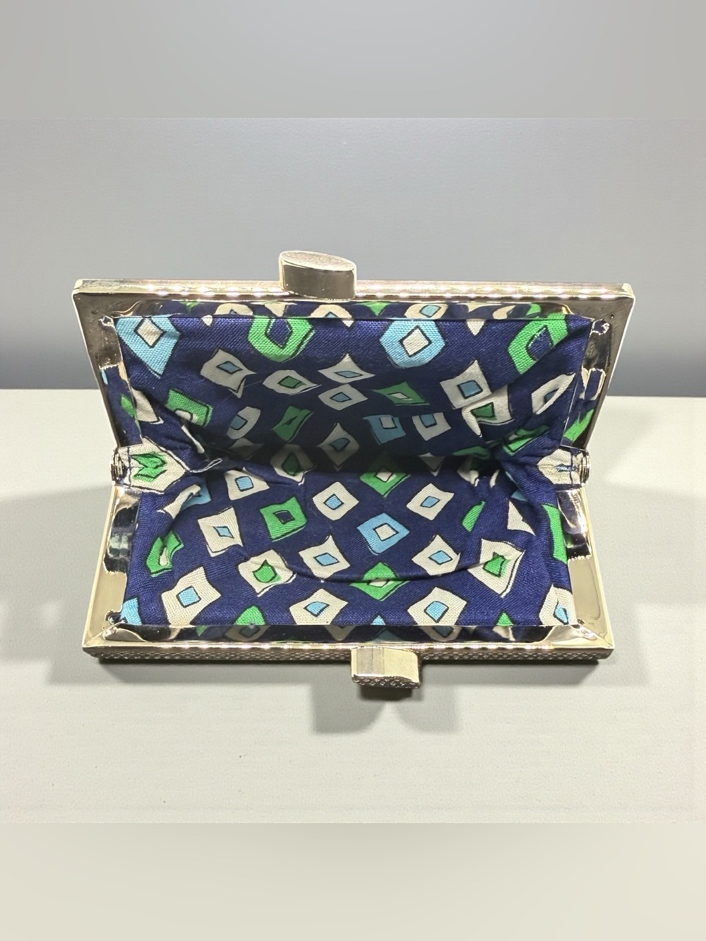 💙💚VERA BRADLEY💙💚Mediterranean Blue Quilted Cotton Kiss-Lock Coin Purse/NWOT - Picture 5 of 5